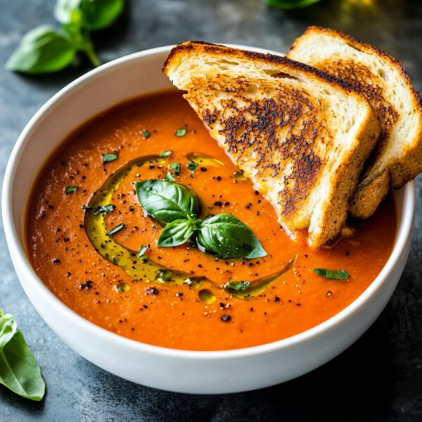 Creamy tomato basil soup